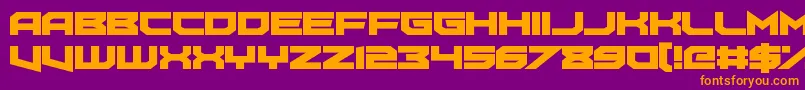 FoughtKnight Haymaker Font – Orange Fonts on Purple Background