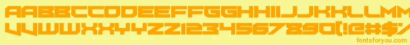 FoughtKnight Haymaker Font – Orange Fonts on Yellow Background