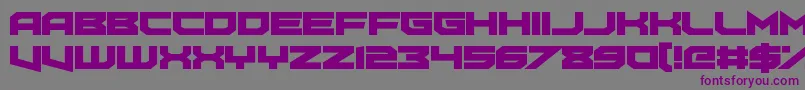 FoughtKnight Haymaker Font – Purple Fonts on Gray Background