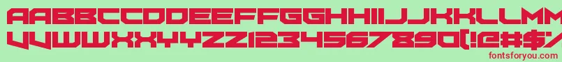 FoughtKnight Haymaker Font – Red Fonts on Green Background