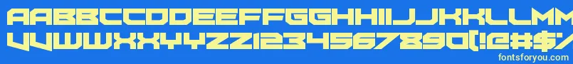 FoughtKnight Haymaker Font – Yellow Fonts on Blue Background