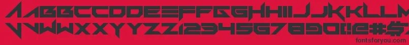 Czcionka FoughtKnight Victory – czarne czcionki na czerwonym tle