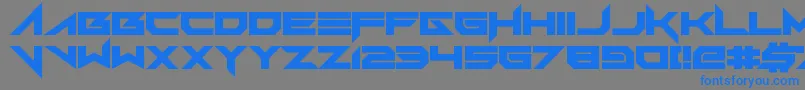 FoughtKnight Victory Font – Blue Fonts on Gray Background