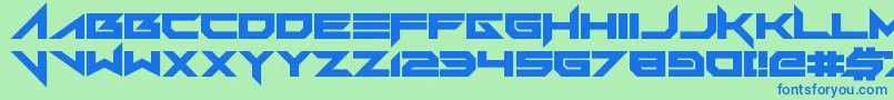 FoughtKnight Victory Font – Blue Fonts on Green Background