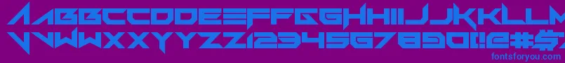 FoughtKnight Victory Font – Blue Fonts on Purple Background