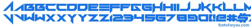 FoughtKnight Victory Font – Blue Fonts on White Background