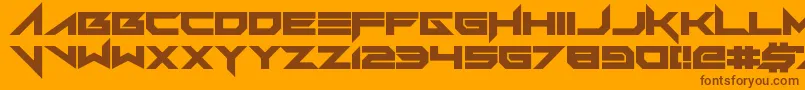 FoughtKnight Victory Font – Brown Fonts on Orange Background