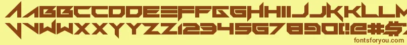 FoughtKnight Victory Font – Brown Fonts on Yellow Background