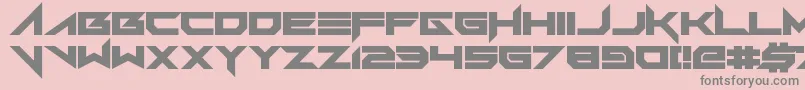 FoughtKnight Victory Font – Gray Fonts on Pink Background