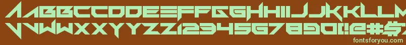 FoughtKnight Victory Font – Green Fonts on Brown Background