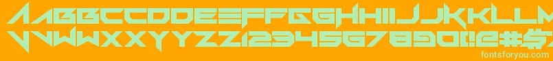 FoughtKnight Victory Font – Green Fonts on Orange Background