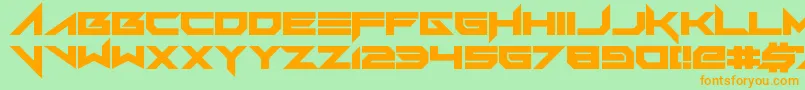 FoughtKnight Victory Font – Orange Fonts on Green Background