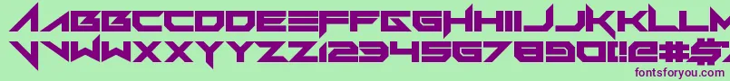 FoughtKnight Victory Font – Purple Fonts on Green Background