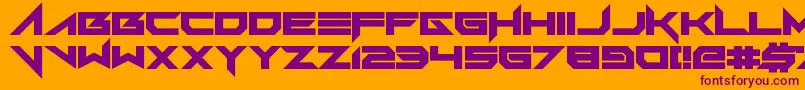 FoughtKnight Victory Font – Purple Fonts on Orange Background