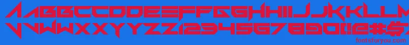 FoughtKnight Victory Font – Red Fonts on Blue Background