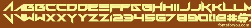 FoughtKnight Victory Font – Yellow Fonts on Brown Background