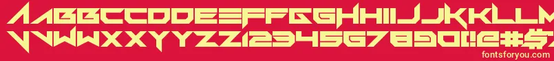 FoughtKnight Victory Font – Yellow Fonts on Red Background