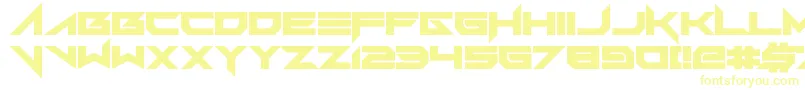 FoughtKnight Victory Font – Yellow Fonts on White Background