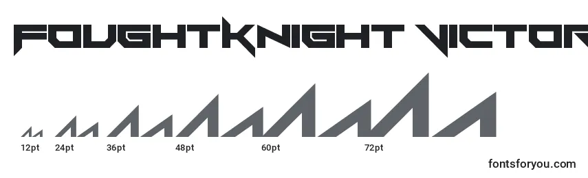 FoughtKnight Victory Font Sizes