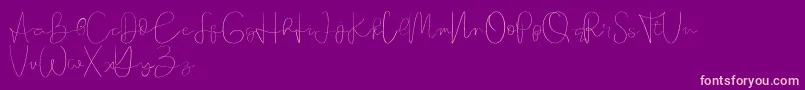 Founder demo-Schriftart – Rosa Schriften auf violettem Hintergrund