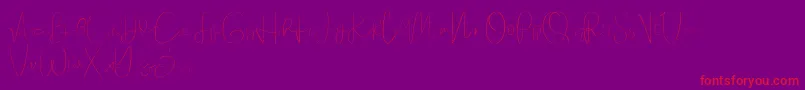 Police Founder demo – polices rouges sur fond violet
