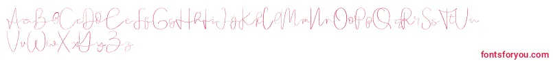 Founder demo-Schriftart – Rote Schriften auf weißem Hintergrund