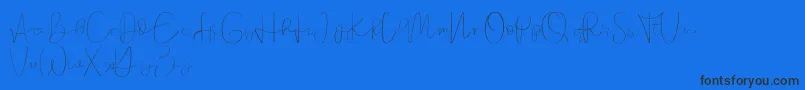 Founder demo Font – Black Fonts on Blue Background