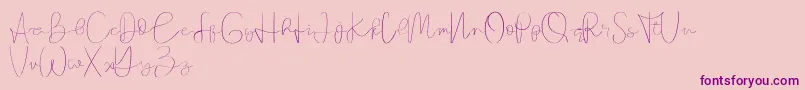Weitere Informationen zur Founder demo-Schriftart Founder demo-Schriftart – Violette Schriften auf rosa Hintergrund