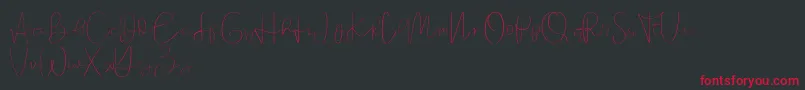 Founder demo Font – Red Fonts on Black Background