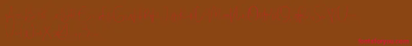 Founder demo Font – Red Fonts on Brown Background