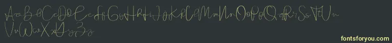 Founder demo Font – Yellow Fonts on Black Background