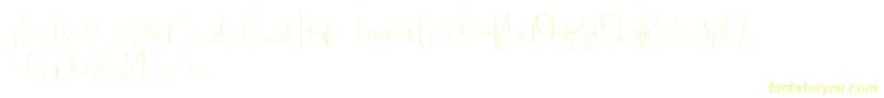 Founder demo-Schriftart – Gelbe Schriften auf weißem Hintergrund