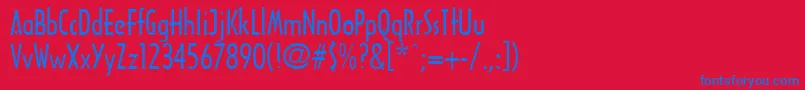 FountainPen Font – Blue Fonts on Red Background