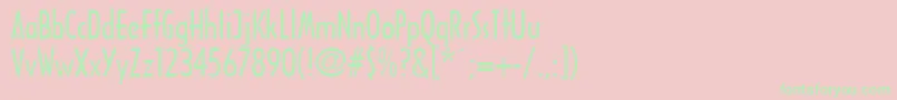 FountainPen Font – Green Fonts on Pink Background