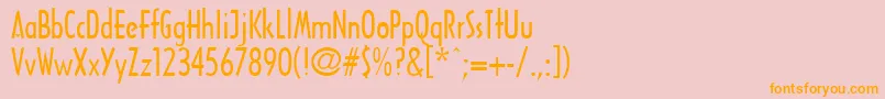 FountainPen Font – Orange Fonts on Pink Background