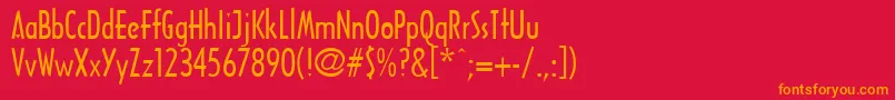 FountainPen Font – Orange Fonts on Red Background