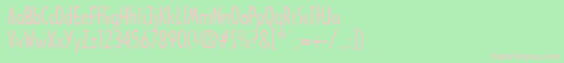 フォントFountainPen – 緑の背景にピンクのフォント