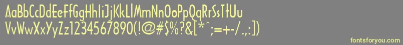 Шрифт FountainPen – жёлтые шрифты на сером фоне