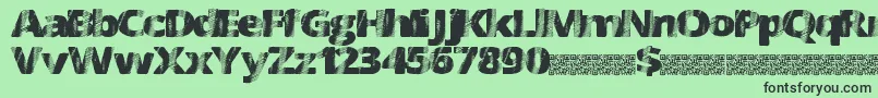 FourSix-Schriftart – Schwarze Schriften auf grünem Hintergrund