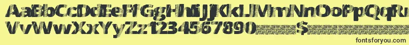 FourSix Font – Black Fonts on Yellow Background