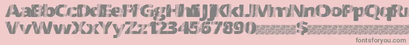 FourSix Font – Gray Fonts on Pink Background