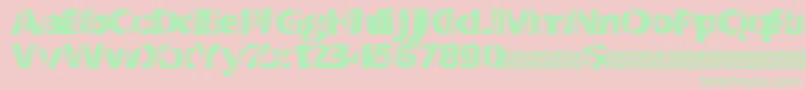 FourSix Font – Green Fonts on Pink Background