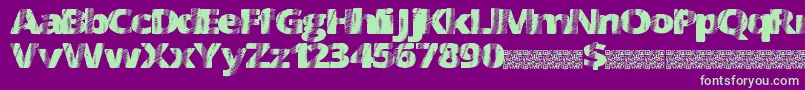 FourSix Font – Green Fonts on Purple Background