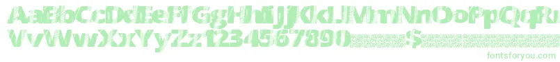 フォントFourSix – 白い背景に緑のフォント