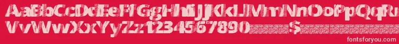 FourSix Font – Pink Fonts on Red Background