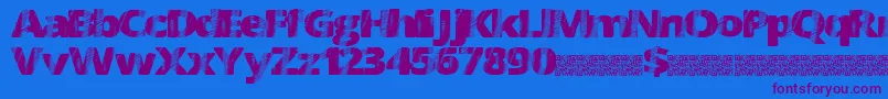 FourSix Font – Purple Fonts on Blue Background