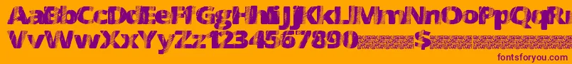 FourSix Font – Purple Fonts on Orange Background
