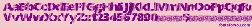 フォントFourSix – ピンクの背景に紫のフォント