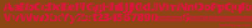 FourSix Font – Red Fonts on Brown Background