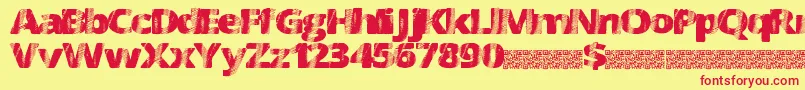 Шрифт FourSix – красные шрифты на жёлтом фоне